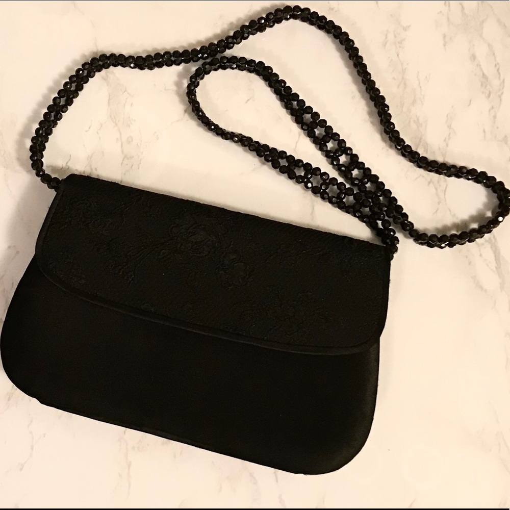 Vintage Satin Floral Embroidered Clutch - Picture 4 of 6